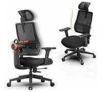 Chaise ergonomique NEWTRAL MAGICH003 Dossier auto-adapté Support lombaire adaptatif Appuie-tête réglable en profondeur Accoudoir inclinable 4D G