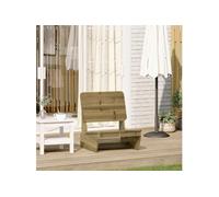 vidaXL Chaise de jardin 60x64x70,5 cm - Bois de pin imprégné marron