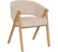 Chaise Fauteuil Design Amza Atmosphera Créateur d'intérieur Polyester 79cm Ivoire Beige