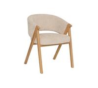 Chaise Fauteuil Design Amza Créateur d'intérieur Polyester 79cm Ivoire