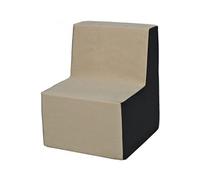 Chaise fauteuil pouf pour chambre d enfant, jeu confort repos beige-gris