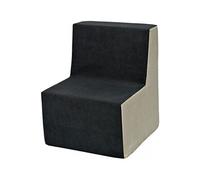 Chaise fauteuil pouf pour chambre d'enfant gris-beige