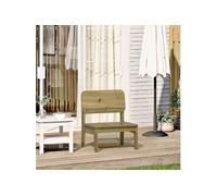 vidaXL Chaise de jardin non pliable en bois de pin imprégné 60×52,5×72 cm Marron