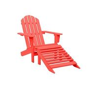 Chaise H. 88.5 cm empilable non pliable en bois exterieur rouge