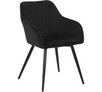 Chaise en velours bertille noire