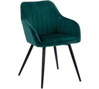 Chaise en velours bertille verte