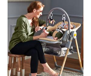 Chaise haute 2 en 1 Lastree Wood