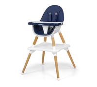 Chaise haute 2 en 1 Malmo - Chaise haute moderne et réglable pour bébés et jeunes enfants, revêtement en similicuir, polyvalente, facile à nettoyer