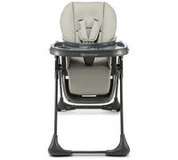 Kinderkraft TUMMIE 2-en-1 chaise d'alimentation - pliable - réglable en hauteur - fonction couchage - 7 niveaux d'adaptation de la hauteur - double plateau - dès la naissance - gris