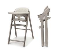 Kinderkraft TINO Chaise Haute 3-en-1, Réglable, Harnais 5 Points, Plateau Amovible, Pliable, Facile à Nettoyer, Croît avec l'Enfant, Idéale pour Enfant et Adulte, Beige