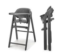 Chaise Haute 3-en-1 Tino, Pliable Avec Plateau Et Harnais 5 Points, Réglable, Facile À Nettoyer, Compacte, Évolutive Grey TU