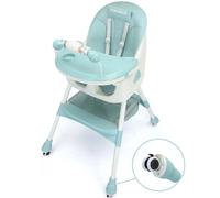 Chaise Haute Baby Maxi 2 En 1 Avec Siège Pliable (Bleu)