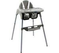 Chaise haute bébé, enfant, réglable hauteur et tablette - Délice Gris