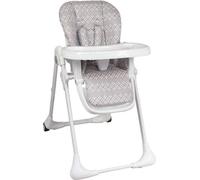 Chaise Haute Bébé Multipositions BAMBISOL, Inclinable, Réglable en Hauteur, Tablette Amovible, Harnais 5 Points, Beige/Blanc