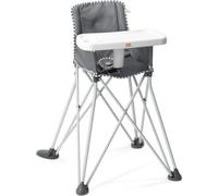 Chaise Haute Bébé Pliable Bright Starts Pop N Dine, Nomade, Voyage, Léger, Facile à Nettoyer, Sac de Transport Inclus, 6 Mois+, Jusqu'à 20 kg, Ardoise