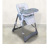 Monsieur Bébé - Chaise haute enfant pliable, réglable hauteur, dossier et tablette - Plusieurs coloris
