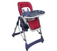 Chaise haute bébé pliable - rouge