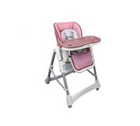 Chaise haute bébé pliable - rose