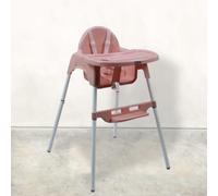 Chaise haute bébé - rose