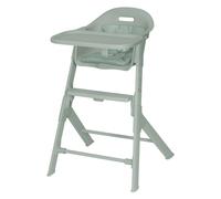 Chaise haute Lionelo Beny avec harnais 3 points, plateau et repose-pieds réglables, peu encombrante, 6 à 36 mois jusqu'à 15 kg - Vert