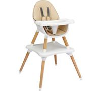 Chaise haute convertible 4 en 1 pour bébé avec harnais de sécurité