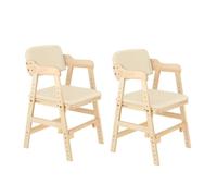 Chaise Haute d'alimentation Bébé,Chaise Haute Bébé Evolutive en Bois Naturel,Hauteurs Réglable Stable Chaise Supporte 90KG pour Bébés Enfants et Adultes,Solide,Design Universel