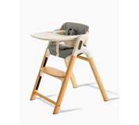 Chaise haute DinerPal de Momcozy - Confort avec coussin moelleux intégré | Couleur: Natural Wood Color