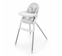 Kinderkraft Chaise haute 2en1 DINNLY – Pliante, Harnais 5 points, Réglable – Gris