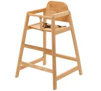 Chaise haute empilable en bois Emma Naturel