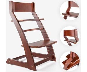 Chaise haute en bois pour tout-petits, 50 x 45 x 80 cm, couleur foncée