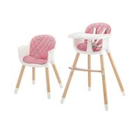 Chaise Haute Évolutive Bébé 2 En 1 Avec Position Transat Pink TU