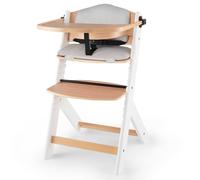 Chaise Haute Evolutive Bois Coussin Assise Reglable Blanc TU