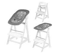 Chaise Haute Évolutive Born Up Avec Transat Inclinable Sternenzauber Blanc - Grandes Étoiles TU