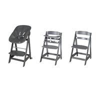 Chaise haute évolutive "Born Up" Set 2in1, "Graphite matelassé" avec fonction pliante