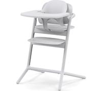 Chaise Haute Évolutive CYBEX LEMO 2, Pack 3 en 1, Blanc, Réglable en Hauteur et Profondeur, Set Bébé Inclus