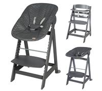 Chaise Haute Évolutive Et Inclinable Avec Transat Déperlant Born Up Anthracite - Graphite TU