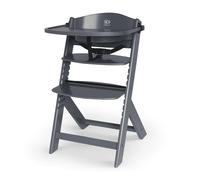 Kinderkraft Chaise haute ENOCK Bois naturel évolutive réglable avec plateau Gris