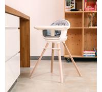 MAXI-COSI Moa 8 en 1 chaise haute évolutive pour bébé, chaise haute/rehausseur/tabouret/bureau, de 6 mois à 5 ans, Beyond White2 Eco