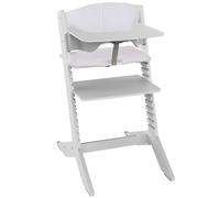 Chaise haute évolutive Nala Grise avec tablette et coussin