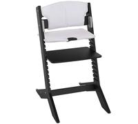 Chaise haute évolutive Nala Noire avec coussin