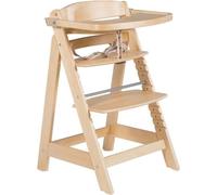 Chaise Haute Évolutive ROBA Sit Up Click & Fun, Plateau Amovible, Hauteur Réglable, Jusqu'à 70 Kg, Bois Naturel