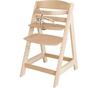 Chaise Haute Évolutive, ROBA Sit Up III, Bois Naturel, Réglable en Hauteur, Harnais 3 Points