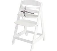 Chaise Haute Évolutive Roba Sit Up III, Bois, Réglable en Hauteur, Blanc, Système de Harnais 3 Points