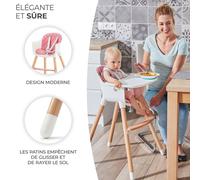 Chaise haute évolutive Sienna Pink
