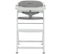 Bebeconfort Timba 2 avec Coussin, Chaise Haute Bébé Évolutive Bois, 6 Mois et +, Jusqu'à 110 kg, Chaise Haute Enfant Ergonomique, S'adapte À La Plupart Des Tables, Plateau Amovible, White + Grey