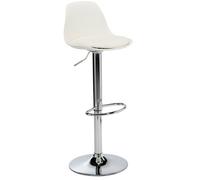Chaise haute Kocy Blanc - Réglable en hauteur - Structure chromé