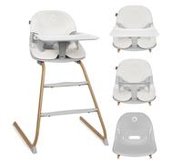 Chaise haute et siège Lionelo Dalia - 2 en 1 - De 6 mois à 60 kg - Plateau lavable au lave-vaisselle - Montage sans outil - GRIS NATUREL
