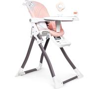 Chaise haute pliante avec tablette réglable et ceintures de sécurité