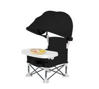 Chaise Haute Pliante Portable Pour Bébé Siège Enfant Extérieur Plateau | Siège Bébé Pliable Avec Auvent Anti-Pour Maison Extérieur Pique-Nique Pelouse Camping