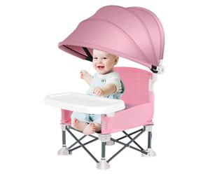 Chaise haute pliante pour tout-petits avec table à manger
